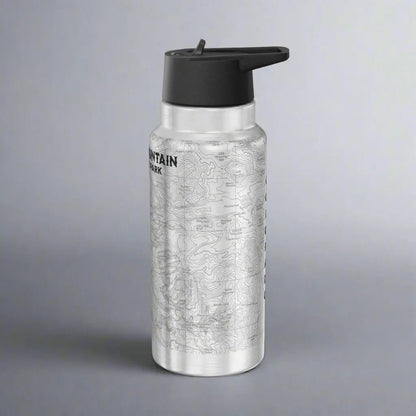 Rocky Mountain National Park Topographic Insulated Water Bottle Tumbler 32oz - Parks ApparelMug