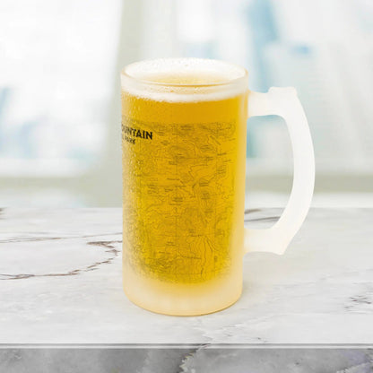 Rocky Mountain National Park topographic pint mug showing design detail or product variation