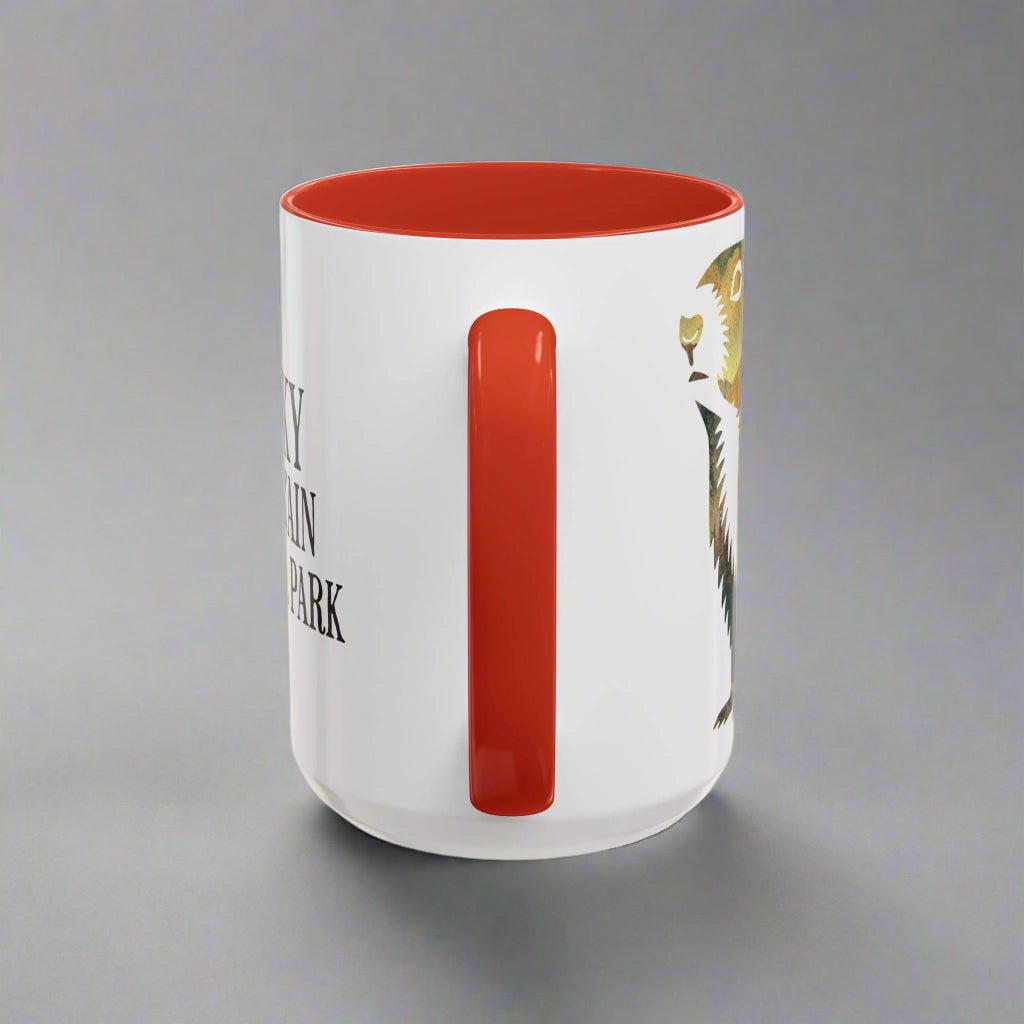 Rocky Mountain National Park marmot colored coffee mug design detail or product variation