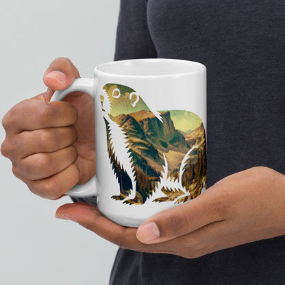 Rocky Mountain Park marmot mug design detail or product variation