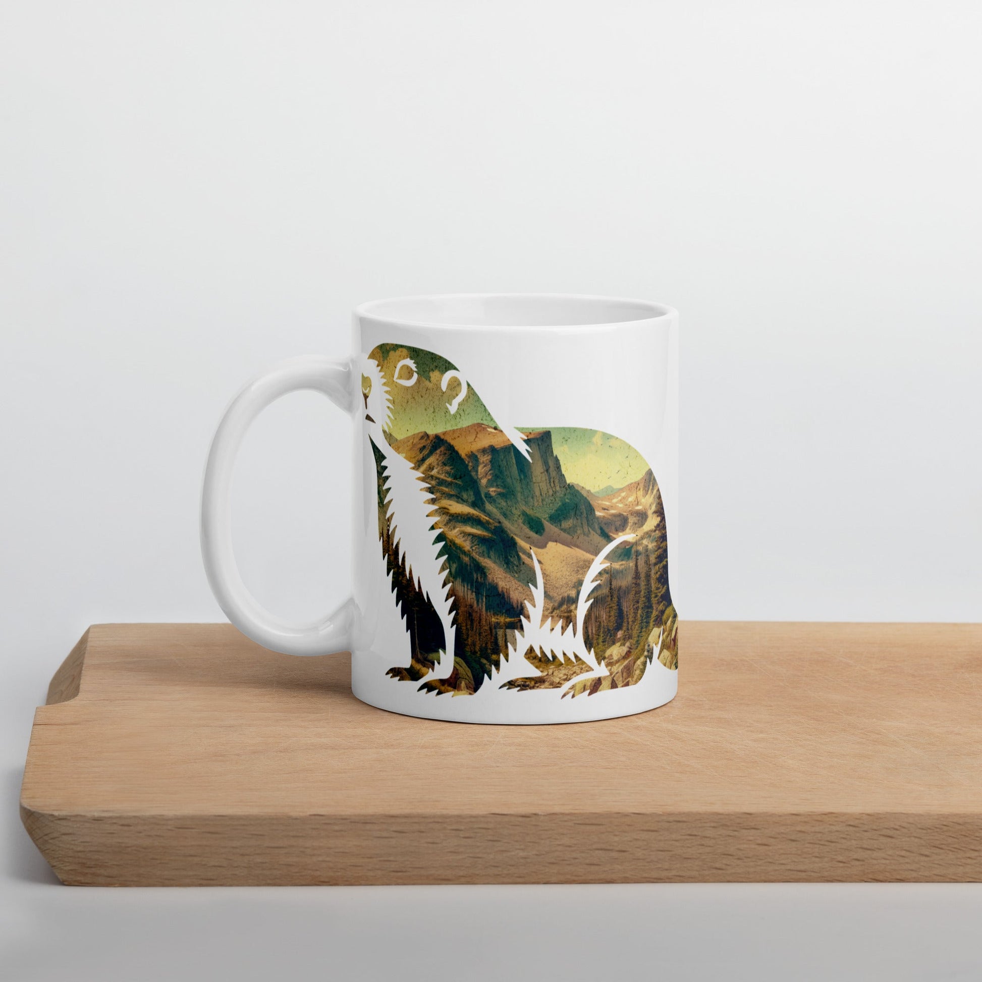 Rocky Mountain Park marmot mug alternate product angle