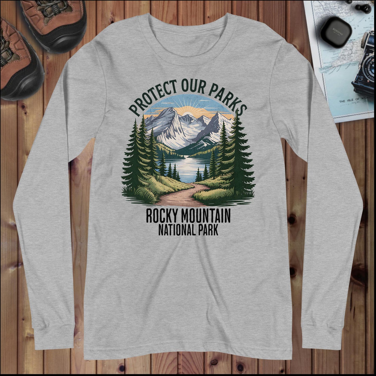 Rocky Mountain Protect Our Parks Long Sleeve T-Shirt - Parks ApparelLong - sleeve