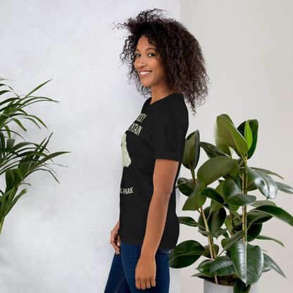 Rocky Mountain national park topo t-shirt detail or alternate product view