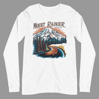 Rolling Through Rainier Long Sleeve Tee - Parks ApparelLong - sleeve