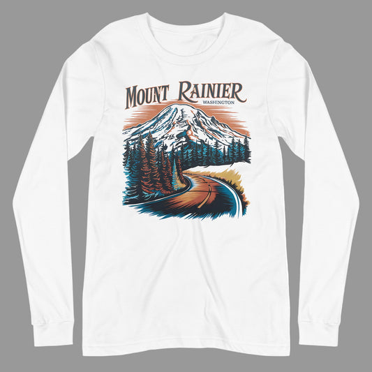 Rolling Through Rainier Long Sleeve Tee - Parks ApparelLong - sleeve