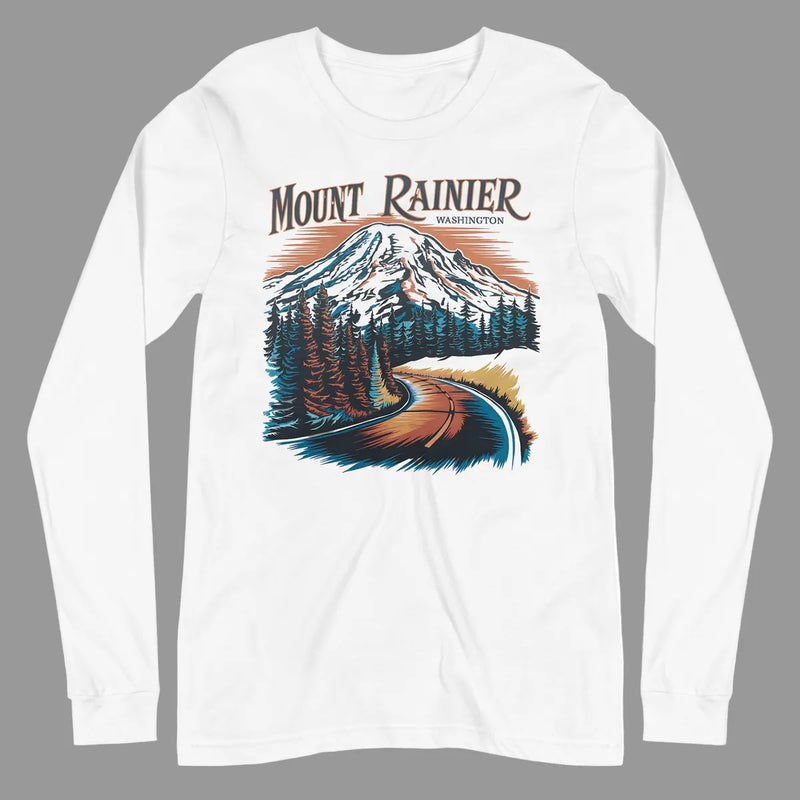 Rolling Through Rainier Long Sleeve Tee - Parks ApparelLong - sleeve