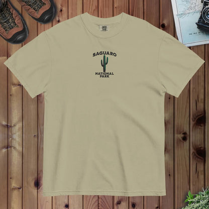 Saguaro National Park premium embroidered t-shirt detail or alternate product view