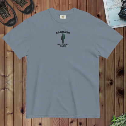 Saguaro National Park premium embroidered t-shirt detail or alternate product view