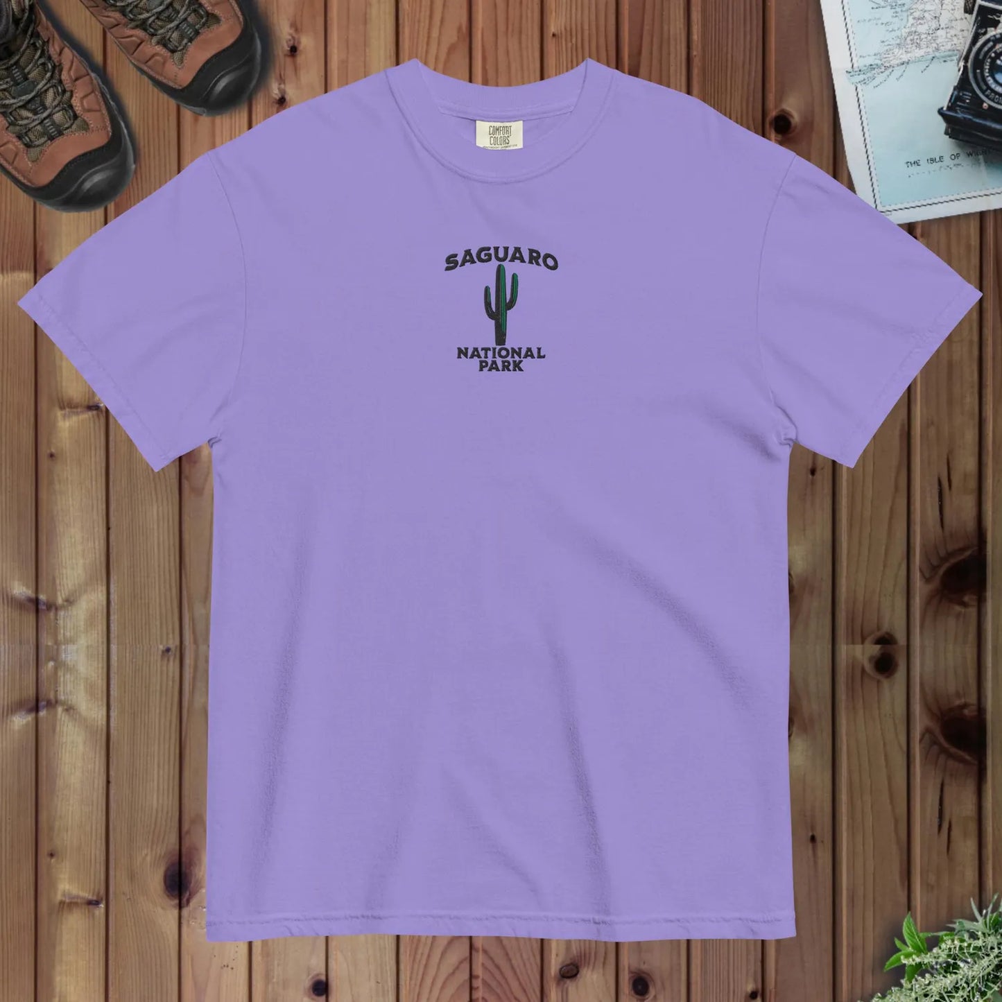 Saguaro National Park premium embroidered t-shirt alternate apparel color or product angle