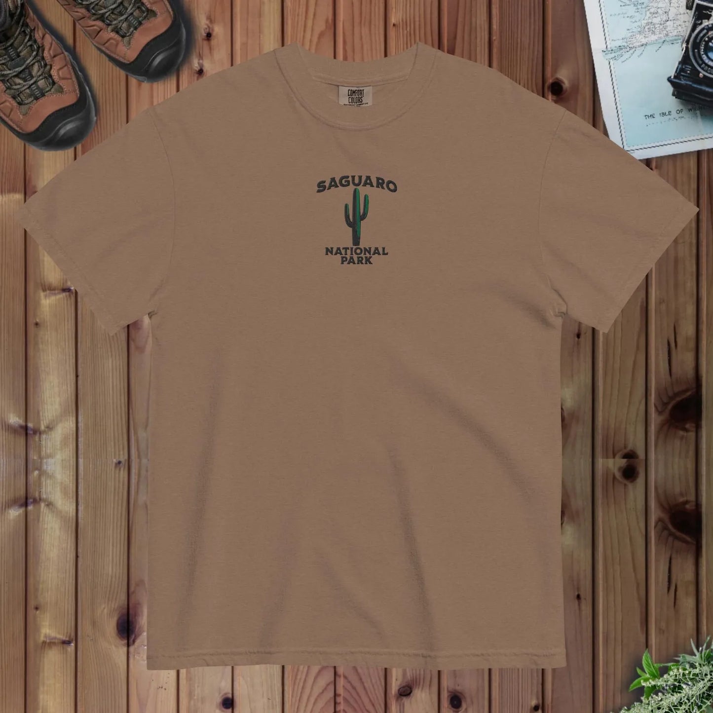 Saguaro National Park premium embroidered t-shirt alternate apparel color or product angle