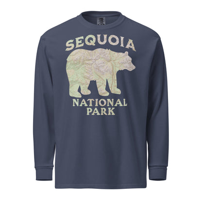 Sequoia Bear heavyweight long sleeve topo t-shirt alternate apparel color or product angle
