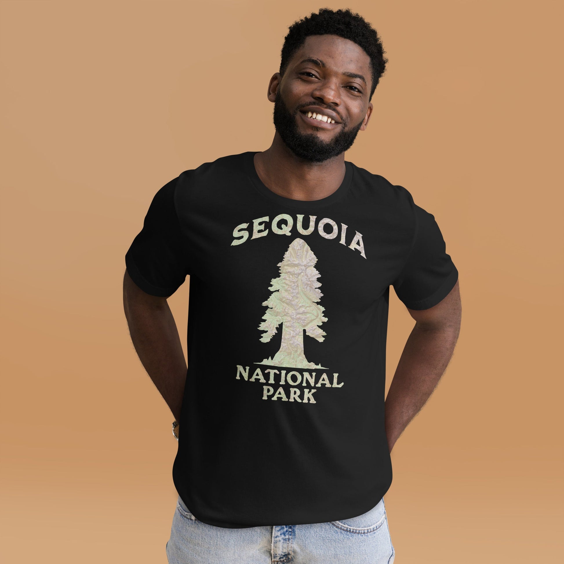 Sequoia Big Tree national park topo t-shirt alternate apparel color or product angle
