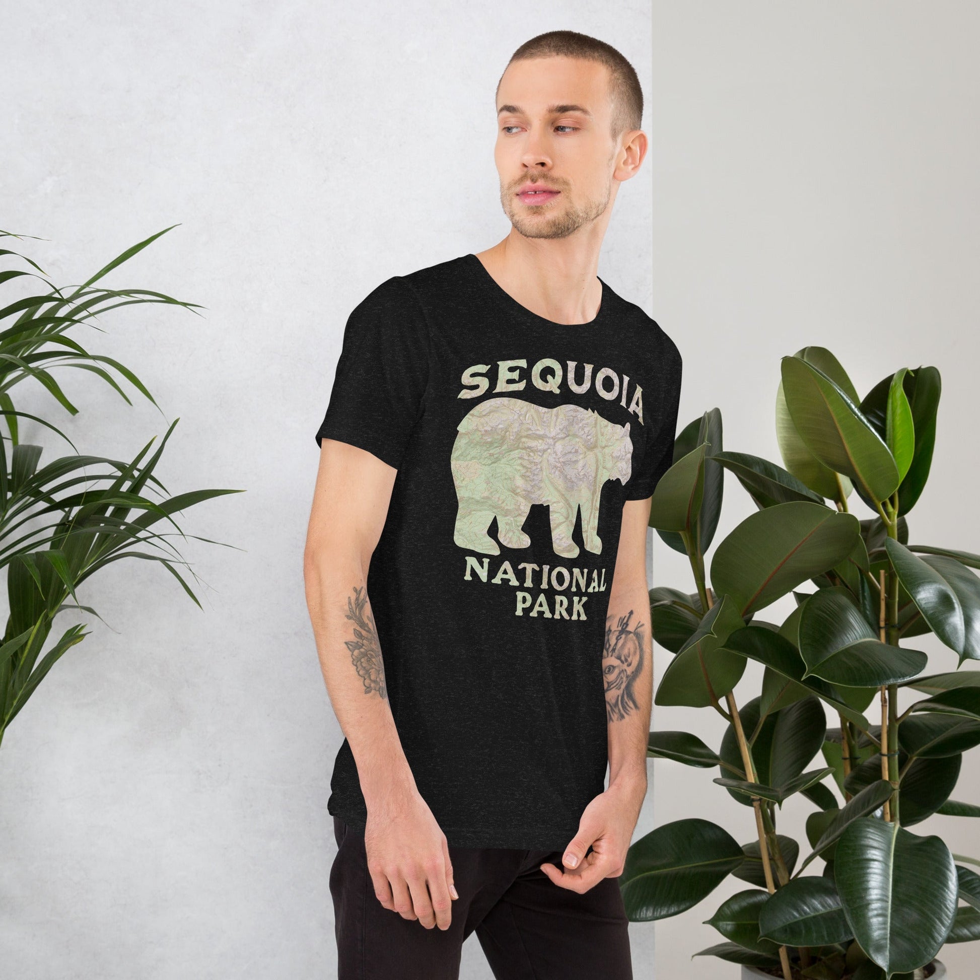 Sequoia Black Bear national park topo t-shirt alternate apparel color or product angle