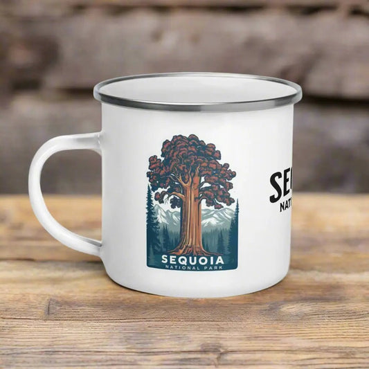 Sequoia National Park durable enamel camp mug shown as primary product image