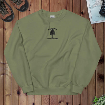 Sequoia National Park embroidered tree sweatshirt detail or alternate product view