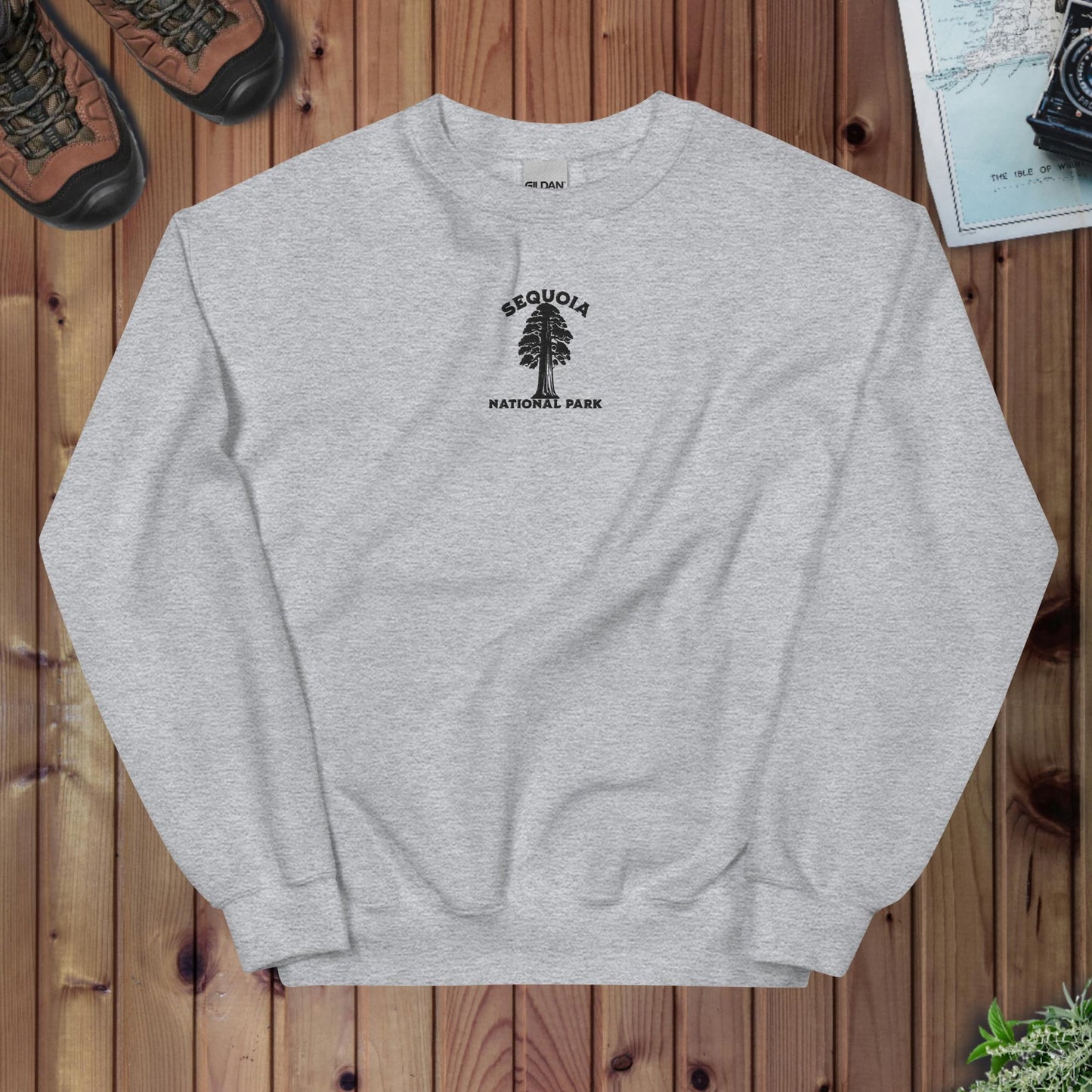 Sequoia National Park embroidered tree sweatshirt detail or alternate product view