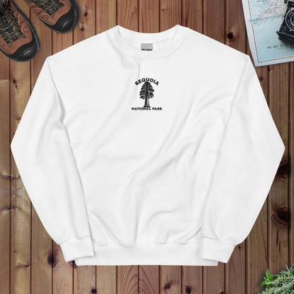 Sequoia National Park embroidered tree sweatshirt shown in lifestyle or modeled setting