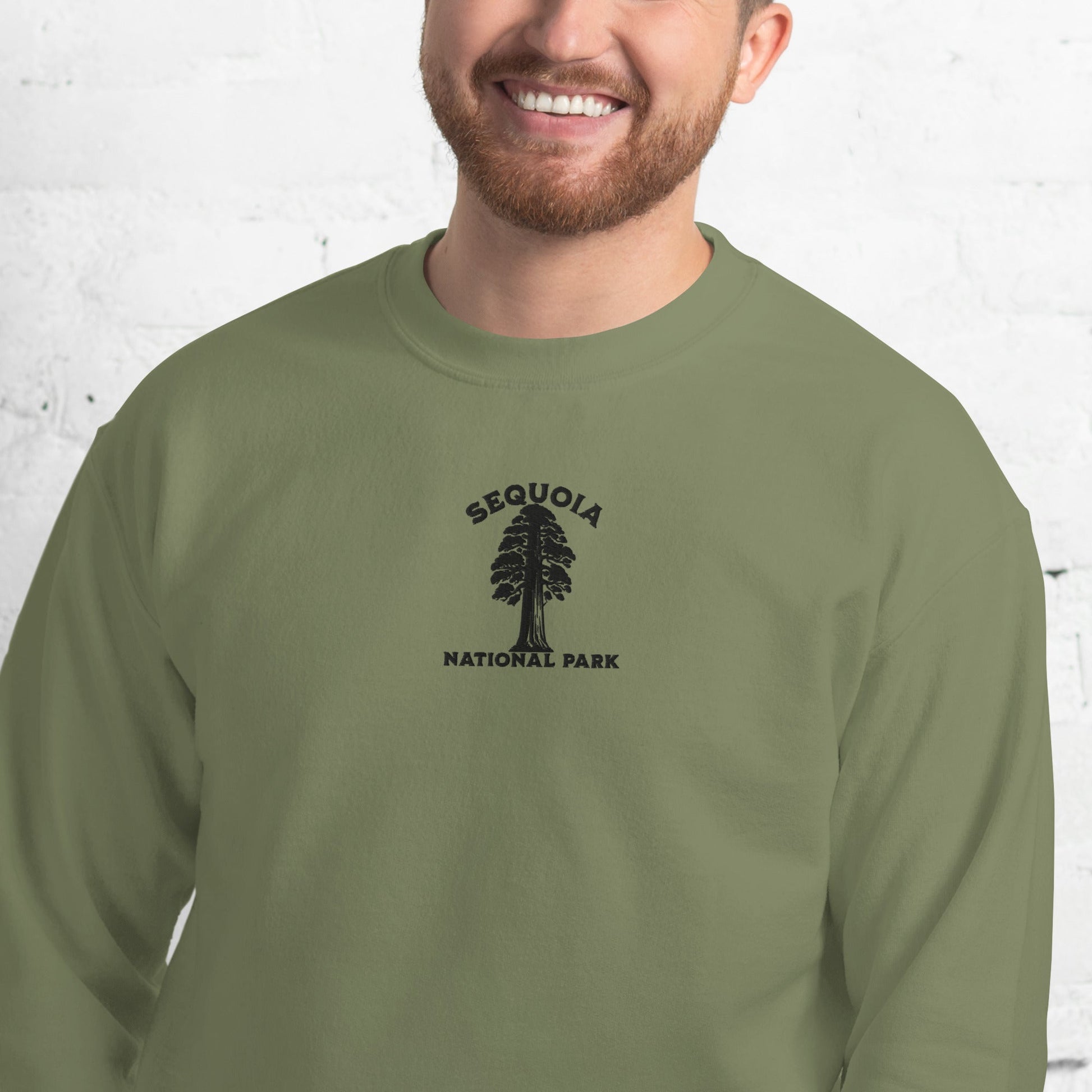 Sequoia National Park embroidered tree sweatshirt detail or alternate product view