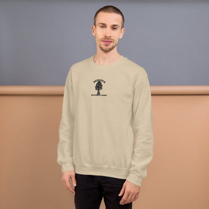 Sequoia National Park embroidered tree sweatshirt shown in lifestyle or modeled setting