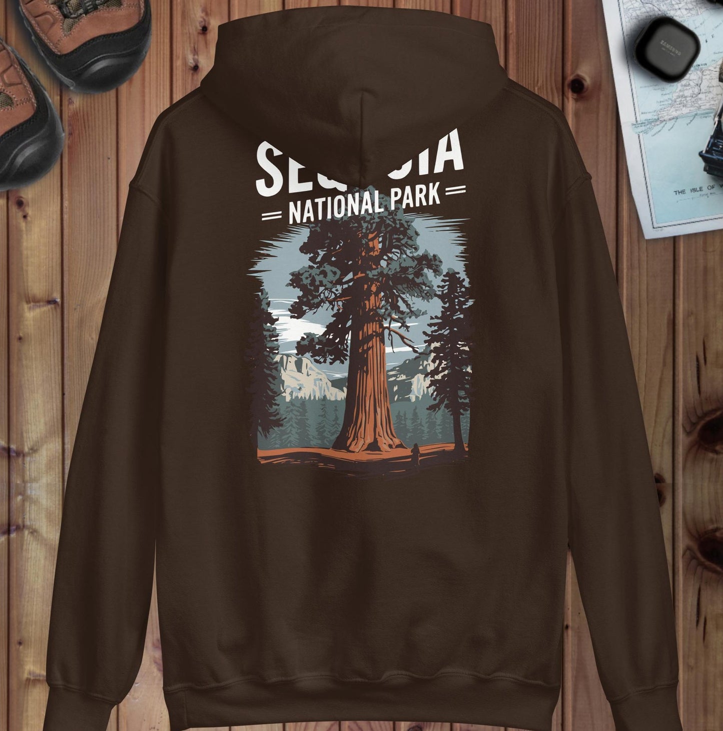 Sequoia National Park hoodie shown in lifestyle or modeled setting