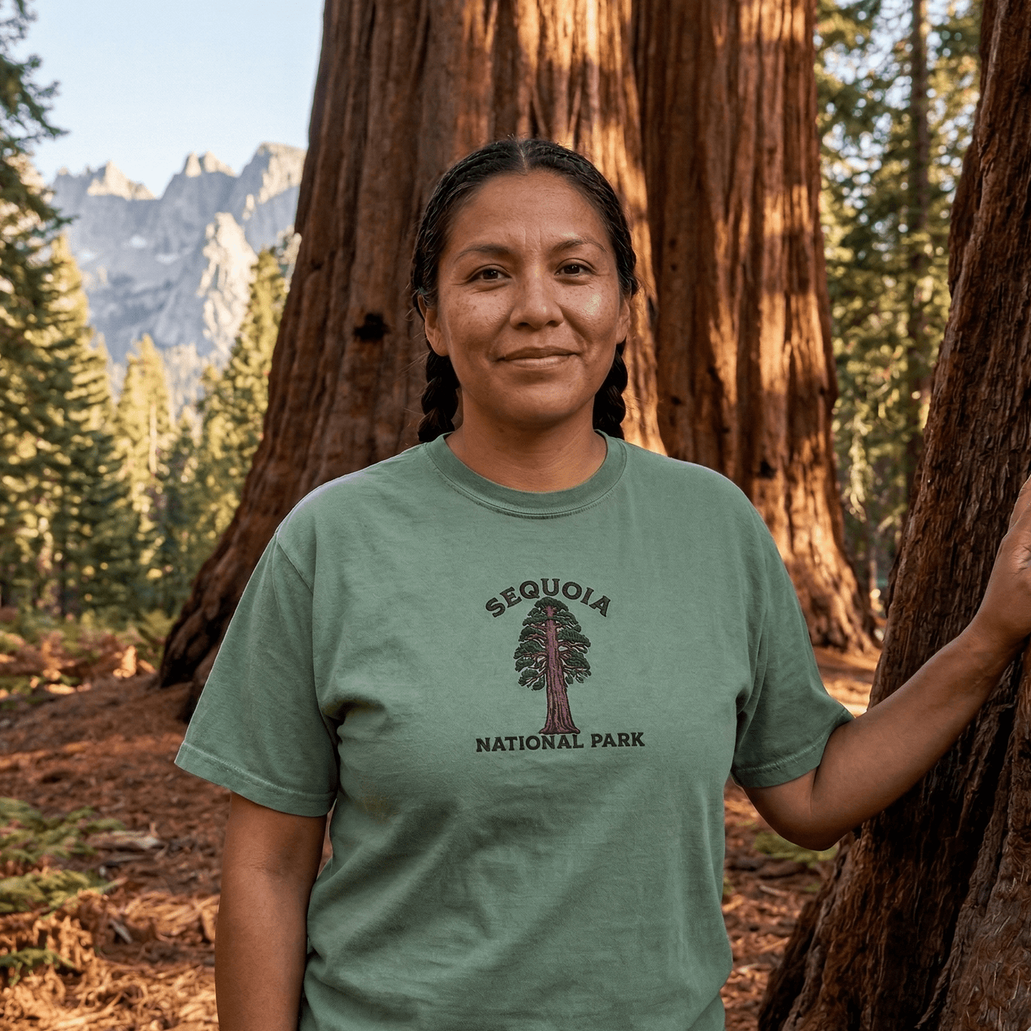 Sequoia National Park Premium Embroidered T-shirt - Parks ApparelT-Shirt