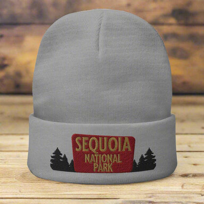 Sequoia National Park sign embroidered beanie primary product view