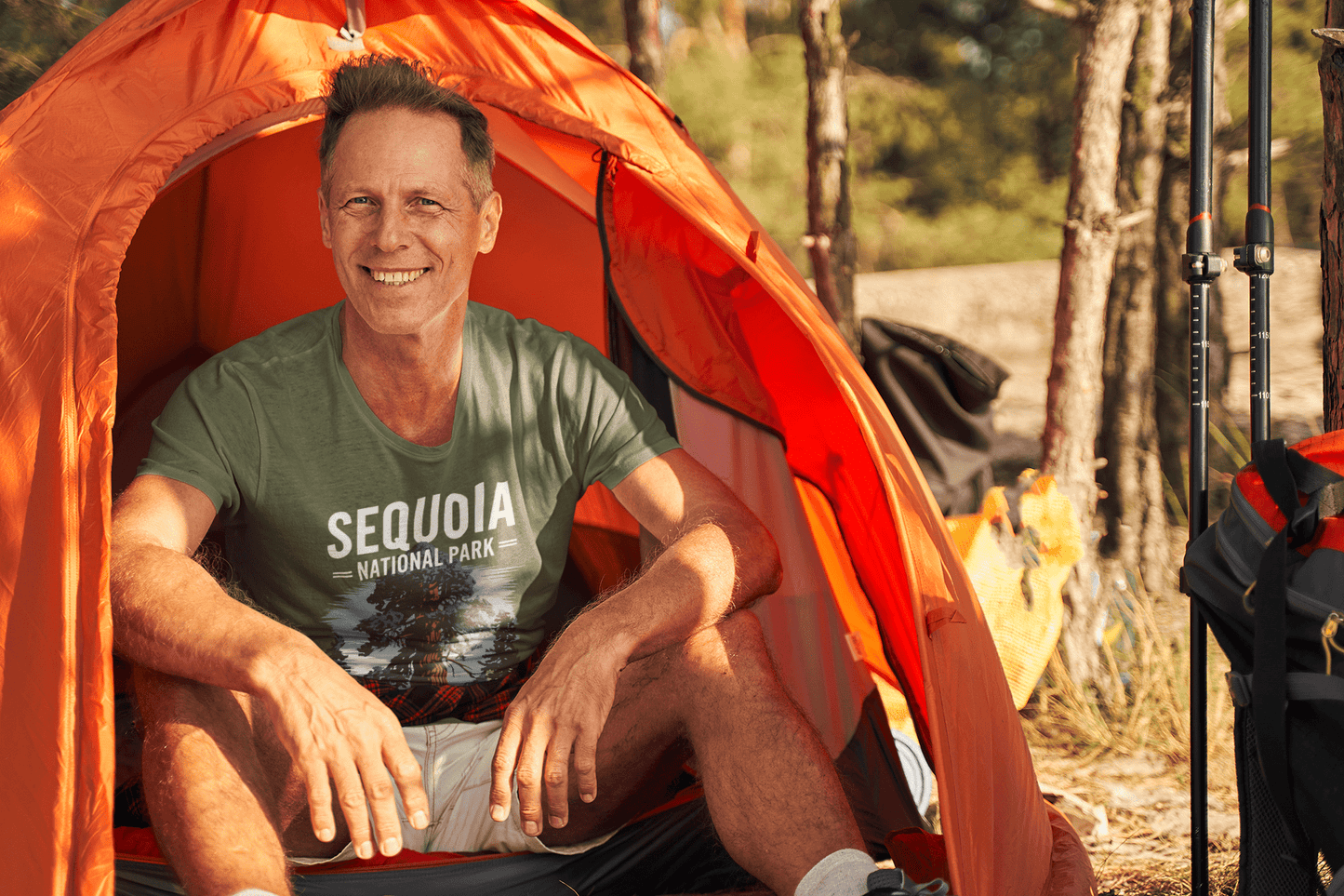 Sequoia National Park graphic t-shirt shown from alternate product angle