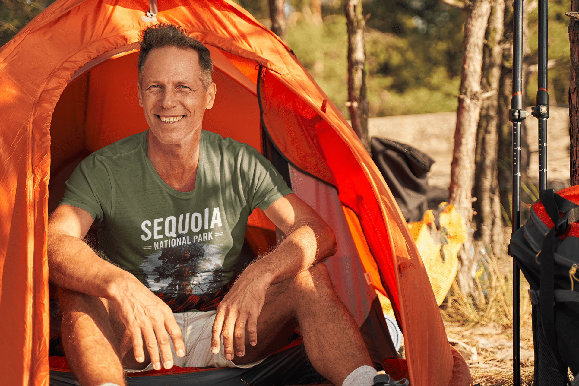Sequoia National Park graphic t-shirt shown from alternate product angle