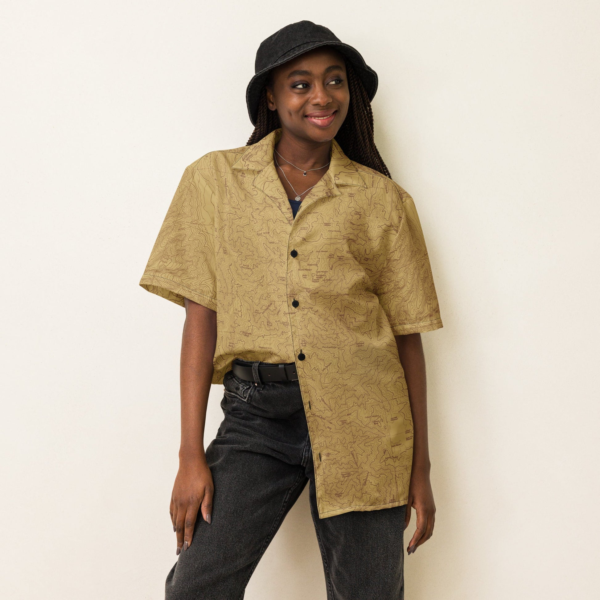 Sequoia National Park Topographic Button Up Unisex Shirt - Parks Apparelbutton shirt
