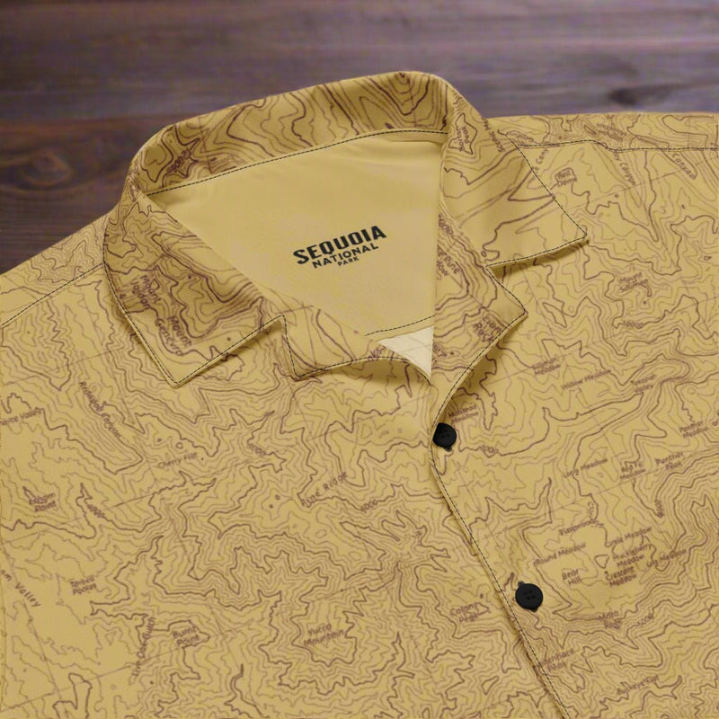 Sequoia National Park Topographic Button Up Unisex Shirt - Parks Apparelbutton shirt