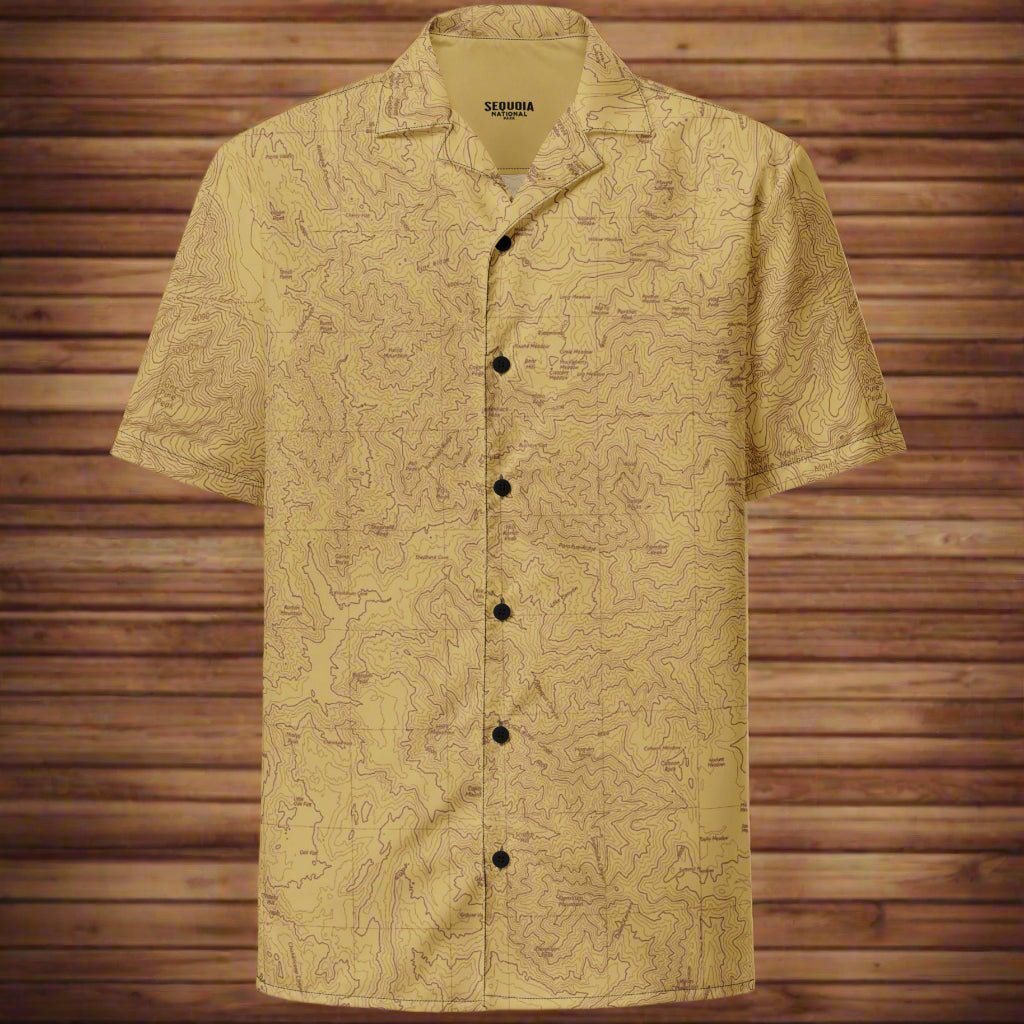 Sequoia National Park Topographic Button Up Unisex Shirt - Parks Apparelbutton shirt