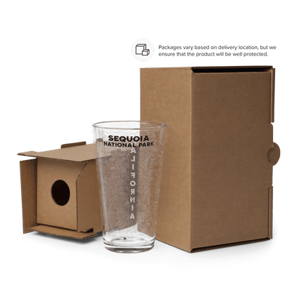 Sequoia National Park topographic pint glass alternate product view