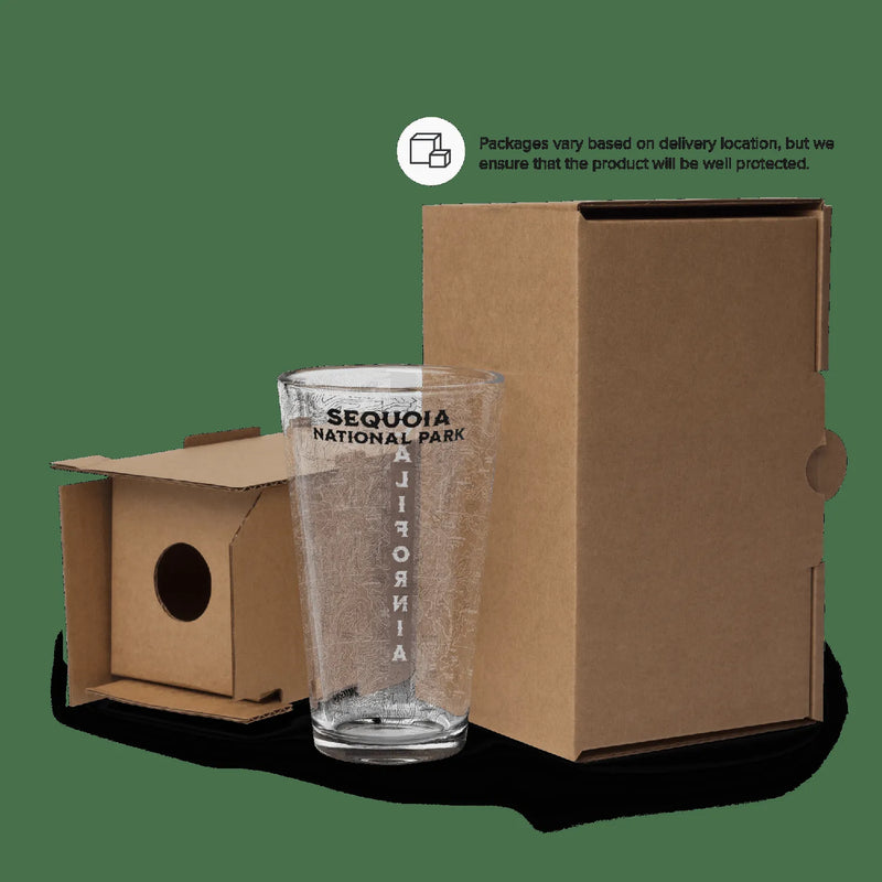 Sequoia National Park topographic pint glass alternate product view