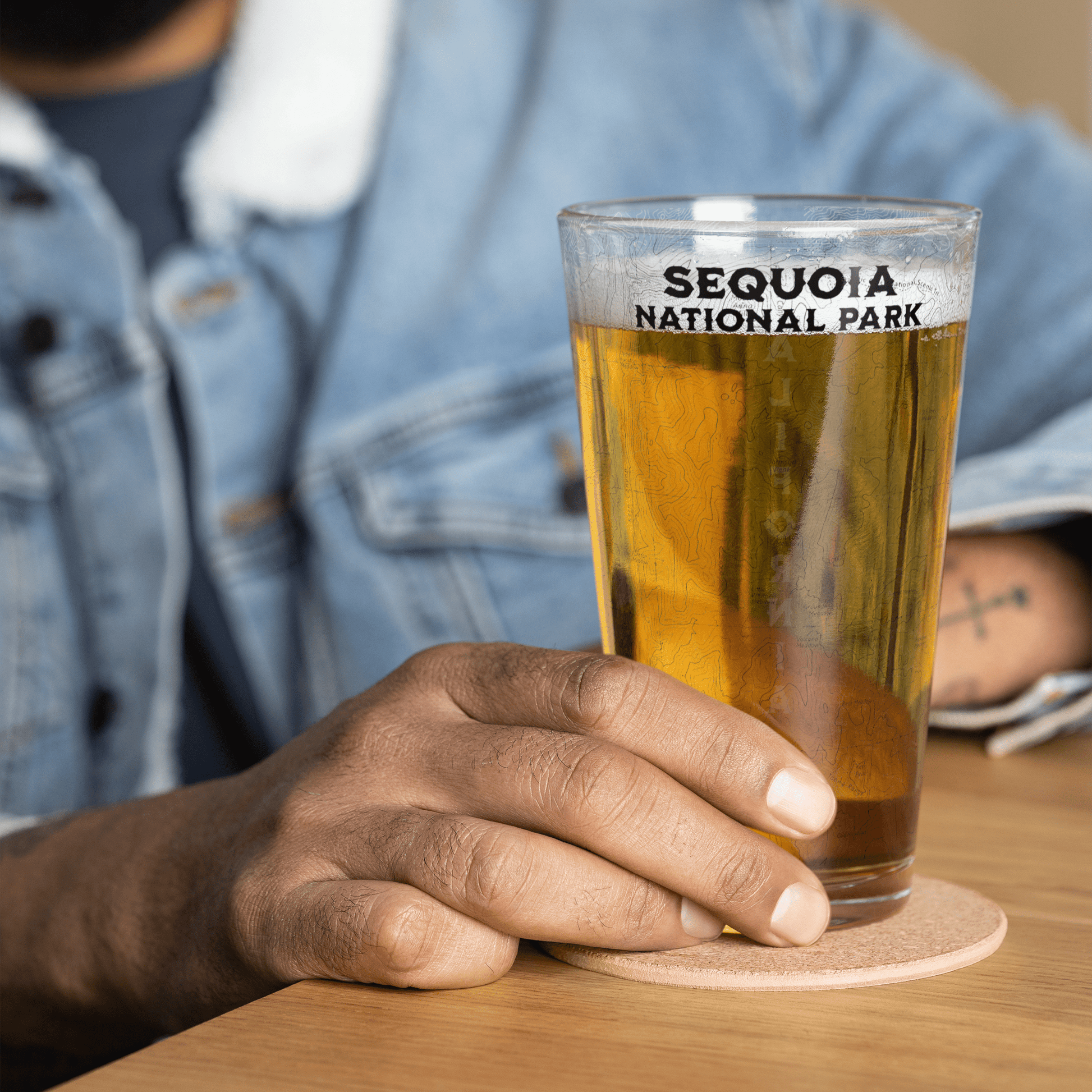 Sequoia National Park topographic pint glass alternate product view