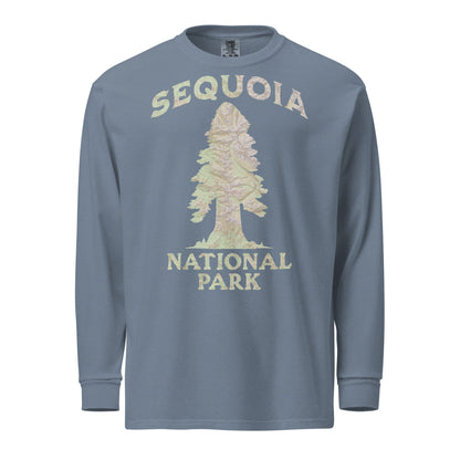 Sequoia Tree Heavyweight Long Sleeve Topo Tee - Parks ApparelLong - sleeve