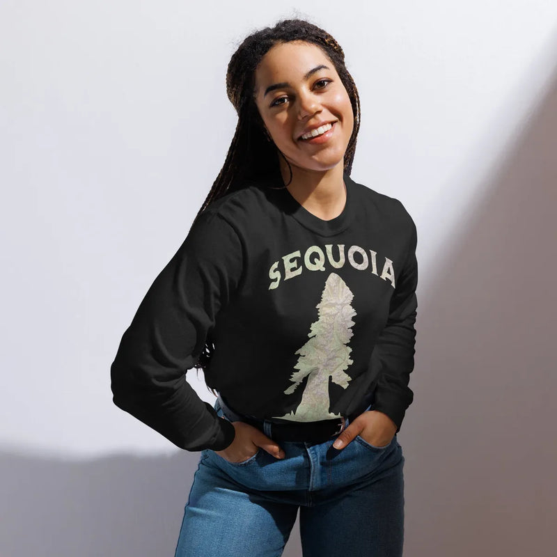 Sequoia Tree Heavyweight Long Sleeve Topo Tee - Parks ApparelLong - sleeve
