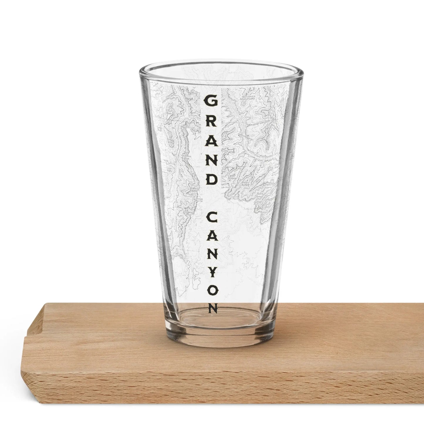 Grand Canyon National Park Topographic Map Pint Glass Drinkware Park Service Apparel