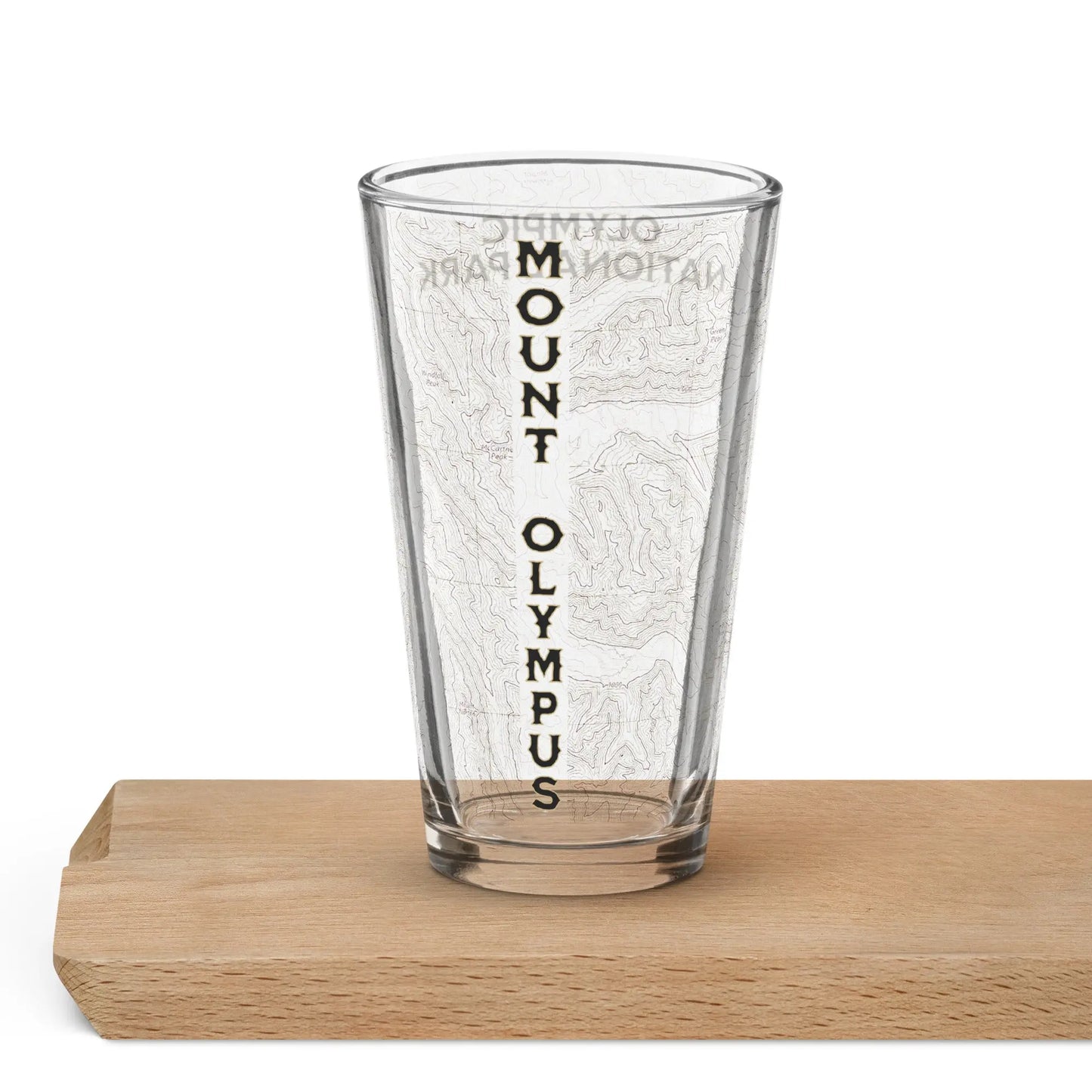 Olympic National Park Topographic Pint Glass Real USGS Topo Map Park Service Apparel