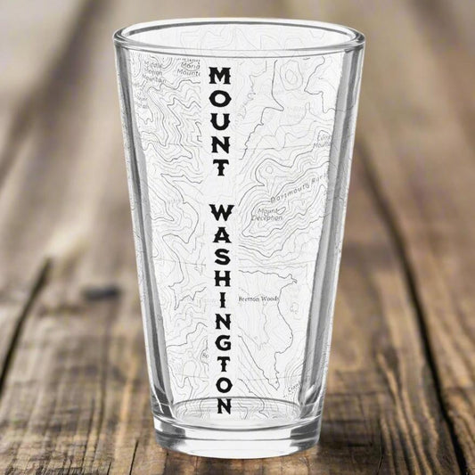 Mount Washington Topographic Pint Glass pint glass Park Service Apparel