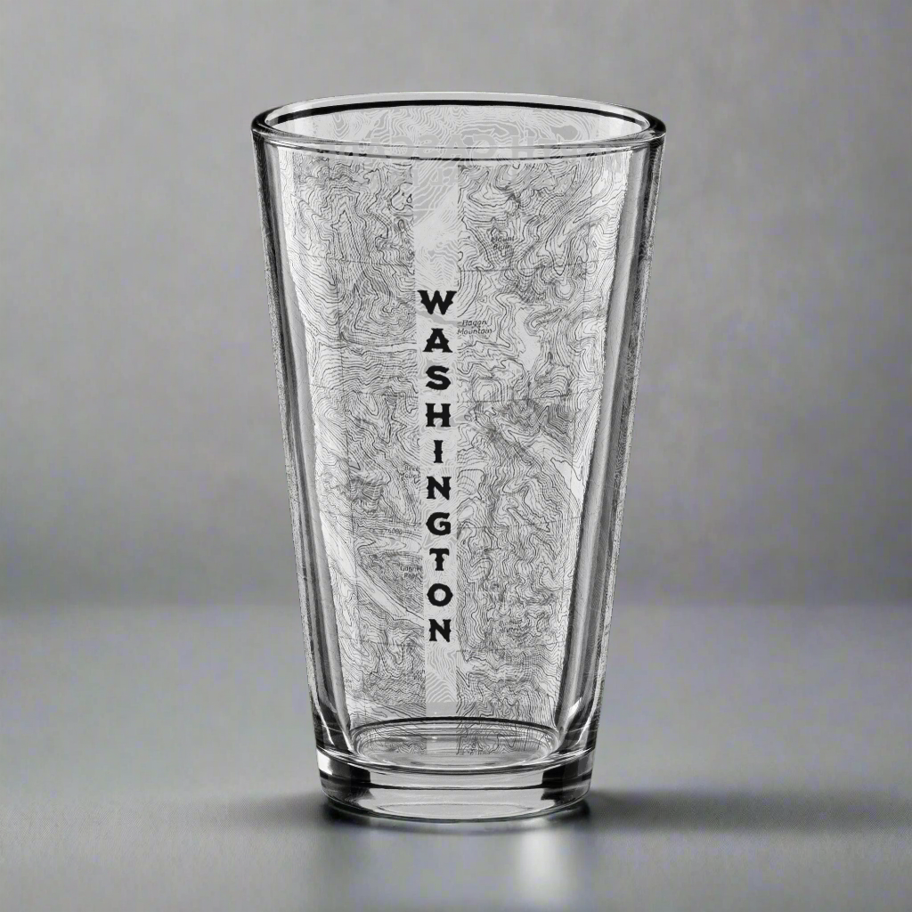 North Cascades National Park Topographic Pint Glass pint glass Park Service Apparel