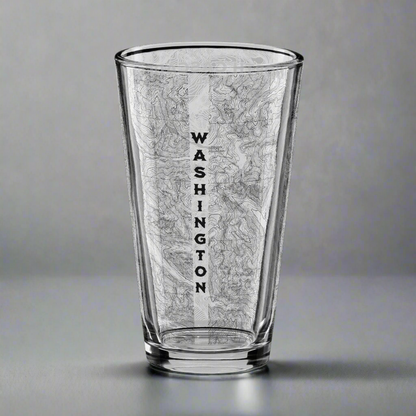 North Cascades National Park Topographic Pint Glass pint glass Park Service Apparel