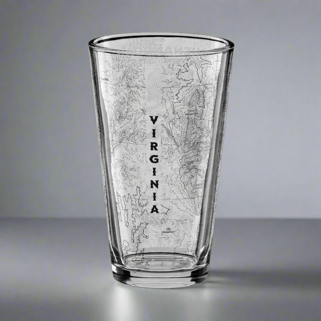 Shenandoah National Park Topographic Pint Glass pint glass Park Service Apparel