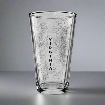 Shenandoah National Park Topographic Pint Glass pint glass Park Service Apparel