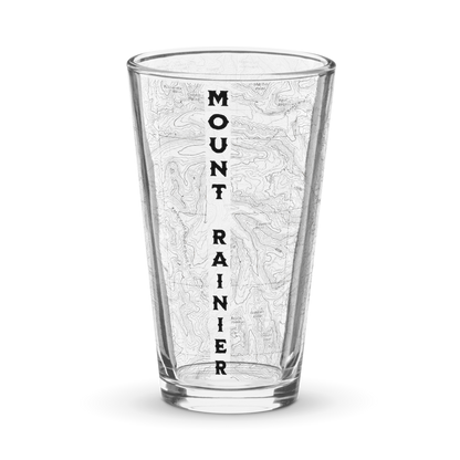 Mount Rainier Topographic Pint Glass