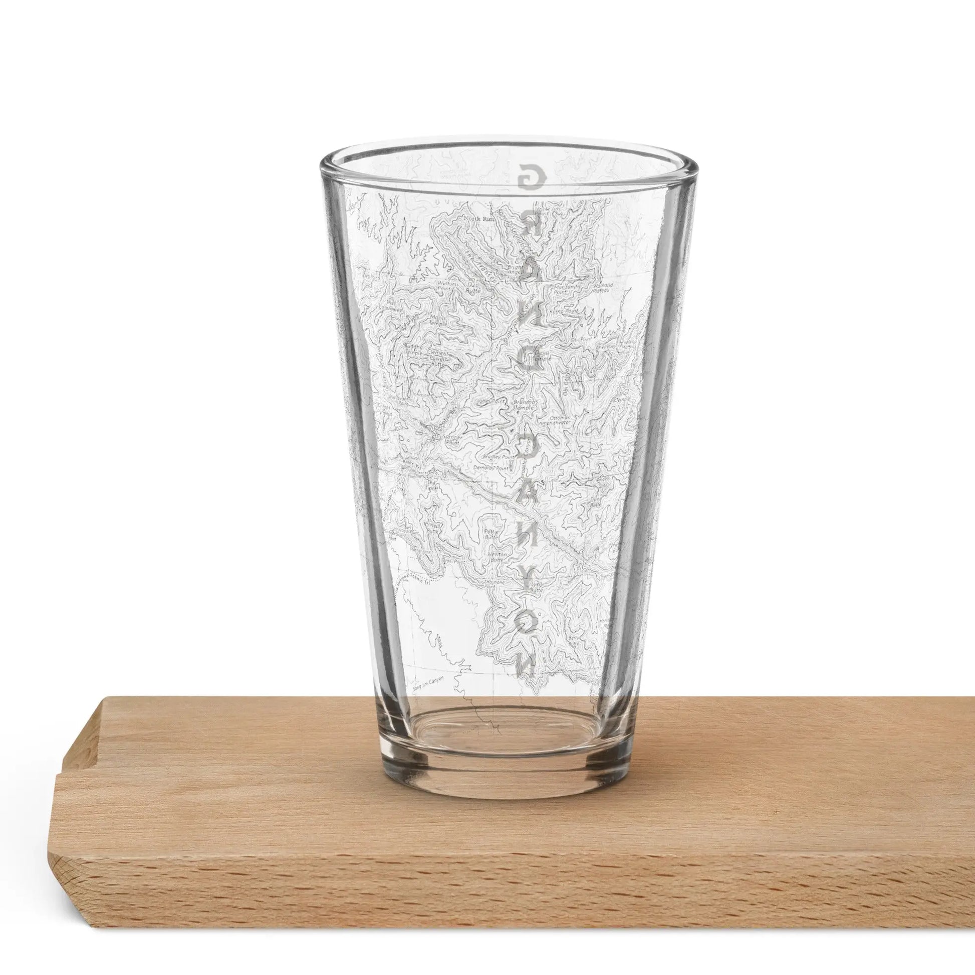Grand Canyon National Park Topographic Map Pint Glass Drinkware Park Service Apparel