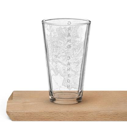 Grand Canyon National Park Topographic Map Pint Glass Drinkware Park Service Apparel