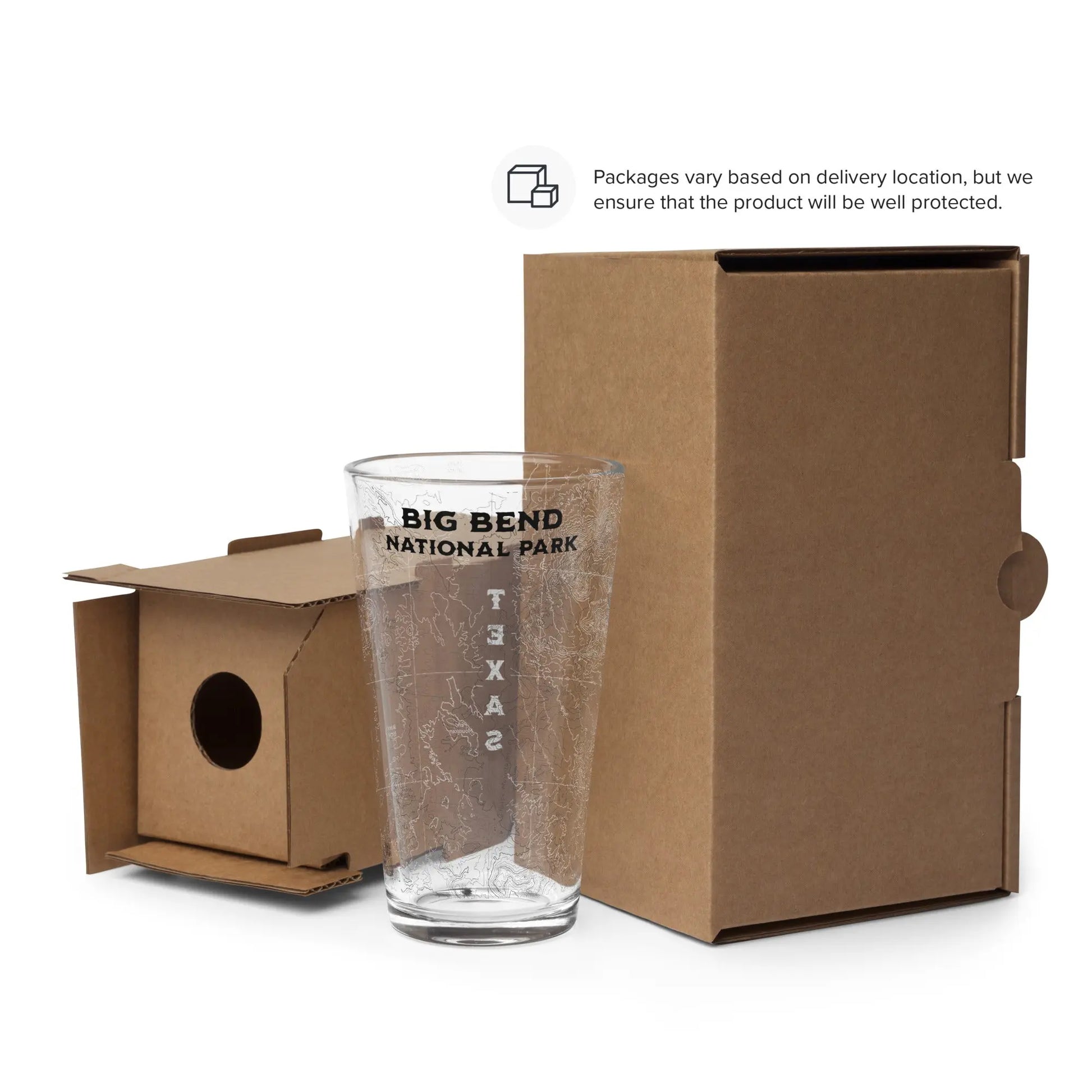 Big Bend National Park Topographic Pint Glass Park Service Apparel