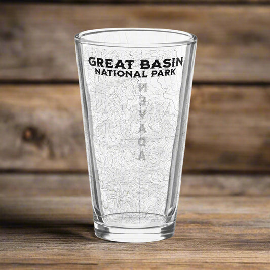 Great Basin National Park Topographic Pint Glass Drinkware Park Service Apparel Default Title
