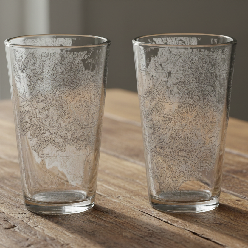 Grand Canyon National Park Topographic Pint Glass
