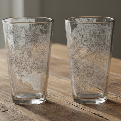 Grand Canyon National Park Topographic Pint Glass